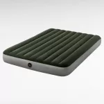 INTEX Queen Dura Beam felfújható vendégágy, 152 x 203 x 25 cm, szürke, plüss felső rész, vízálló, elemes pumpával (64779)
