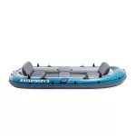 Felfújható csónak szett, Intex Excursion 5, 366 x 168 x 43 cm, kék, ötszemélyes, megerősített PVC, pumpával és evezőkkel (66325)