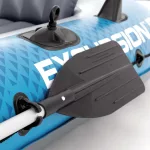 Felfújható csónak szett, Intex Excursion 5, 366 x 168 x 43 cm, kék, ötszemélyes, megerősített PVC, pumpával és evezőkkel (66325)