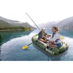 Felfújható csónak szett, Intex Seahawk 2, 236 x 114 x 41 cm, zöld, kétszemélyes, megerősített PVC, pumpával és evezőkkel (66332)