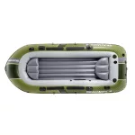 Felfújható csónak szett, Intex Seahawk 4, 351 x 145 x 48 cm, zöld, négyszemélyes, megerősített PVC, pumpával és evezőkkel (66334)