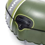 Felfújható csónak szett, Intex Seahawk 4, 351 x 145 x 48 cm, zöld, négyszemélyes, megerősített PVC, pumpával és evezőkkel (66334)