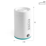 Elektromos pumpa, Intex Quickfill AC400, 220–240 V, fehér, felfújáshoz és leeresztéshez, nagy teljesítményű légáramlás, két cserélhető fúvókával, túlmelegedés elleni védelemmel (66646)