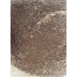   TOP! Ber. DIZAYN 2218 Bézs 160X230Cm Dombor Mintás Szőnyeg