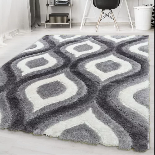 TOP! Nagyon Puha Shaggy Szőnyeg, 120x170cm Den. Belinda pro szürke 3082 Szőnyeg