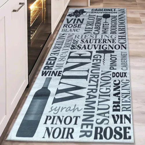 TOP! MY. SIL Konyhai szőnyeg 57x197cm-wine szürke