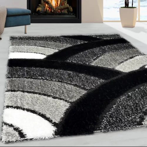 TOP! Den. Melissa new 1143 Fekete 60szett=60x220cm+2dbx60x110cm szőnyeg