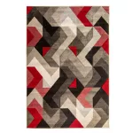 TOP! FL. AURORA SZÜRKE/PIROS 160X230 szőnyeg