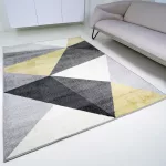 TOP! Berlin F8001 sárga-szürke 60x100cm- modern szőnyeg