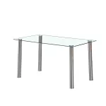 TOP! Berna 140 cm szögletes üveg étkezőasztal