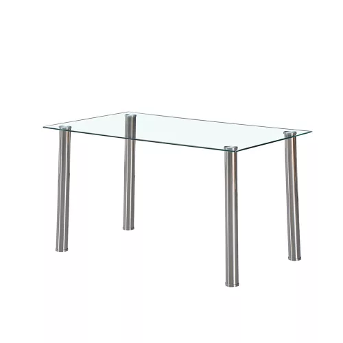 TOP! Berna 140 cm szögletes üveg étkezőasztal