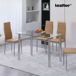 TOP! Berna 140 cm szögletes üveg étkezőasztal