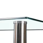 TOP! Berna 140 cm szögletes üveg étkezőasztal