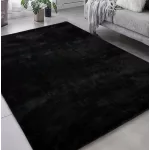 TOP! Den. Olívia Fekete  Puha Szőnyeg 66x110cm-hátul gumis