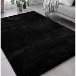   TOP! Den. Olívia Fekete  Puha Szőnyeg 66x110cm-hátul gumis