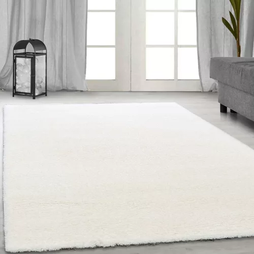 TOP! Nagyon Puha Shaggy Szőnyeg 80X250Cm Den. Belinda egyszínű Törtfehér Szőnyeg