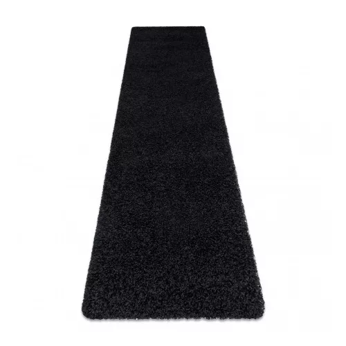 TOP! Kab. Szőnyeg, futószőnyeg SOFFI shaggy 2cm fekete -70x250 cm