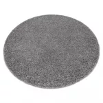 TOP! Kab. Szőnyeg SOFFI kör shaggy 2cm szürke kör 120 cm