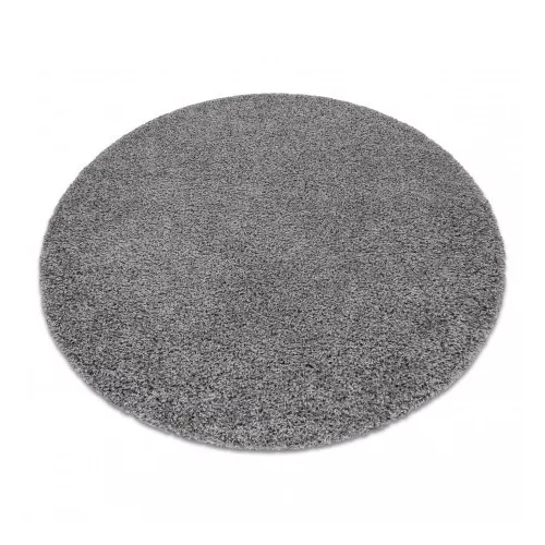 TOP! Kab. Szőnyeg SOFFI kör shaggy 2cm szürke kör 120 cm