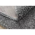 TOP! Kab. Szőnyeg SOFFI kör shaggy 2cm szürke kör 120 cm