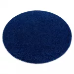 TOP! Kab. Szőnyeg SOFFI kör shaggy 2cm sötétkék kör 80 cm
