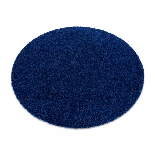 TOP! Kab. Szőnyeg SOFFI kör shaggy 2cm sötétkék kör 80 cm