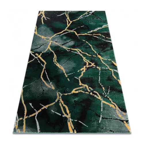 TOP! Kab. EMERALD szőnyeg 1018 glamour, elegáns márvány üveg zöld / arany 240x330 cm