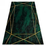 TOP! Kab. EMERALD szőnyeg 1022 glamour, elegáns geometriai, márvány üveg zöld / arany 200x290 cm
