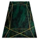 TOP! Kab. EMERALD szőnyeg 1022 glamour, elegáns geometriai, márvány üveg zöld / arany 200x290 cm