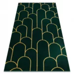 TOP! Kab. EMERALD szőnyeg 1021 glamour, elegáns art deco, üveg zöld / arany 80x150 cm