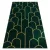 TOP! Kab. EMERALD szőnyeg 1021 glamour, elegáns art deco, üveg zöld / arany 80x150 cm