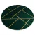 TOP! Kab. EMERALD szőnyeg 1012 kör - glamour, elegáns márvány, geometriai üveg zöld / arany kör 160 cm
