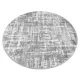 TOP! Kab. Modern MEFE Kör szőnyeg 8722 Vonalak vintage - szürke / fehér kör 160 cm