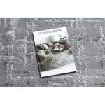 TOP! Kab. Modern MEFE Kör szőnyeg 8722 Vonalak vintage - szürke / fehér kör 160 cm