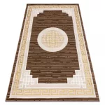 TOP! Kab. Modern MEFE szőnyeg 9096 görög kulcs - bézs / barna 140x190 cm