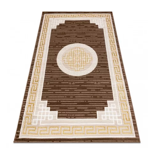TOP! Kab. Modern MEFE szőnyeg 9096 görög kulcs - bézs / barna 140x190 cm
