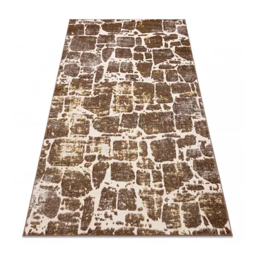 TOP! Kab. Modern MEFE szőnyeg 6184 - sötét bézs 160x220 cm