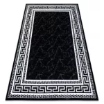 TOP! Kab. Modern GLOSS szőnyeg 2813 87 elegáns, görög fekete / szürke 80x200 cm