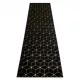 TOP! Kab. Modern GLOSS szőnyeg, futószőnyeg 409C 86 Kocka elegáns, glamour, art deco fekete / arany 60x300 cm