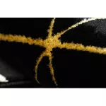 TOP! Kab. Modern GLOSS szőnyeg, futószőnyeg 409C 86 Kocka elegáns, glamour, art deco fekete / arany 60x300 cm