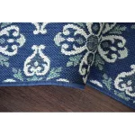 TOP! Kab. Fonott sizal color szőnyeg 19246/699 Virágok Kék 160x230 cm