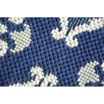 TOP! Kab. Fonott sizal color szőnyeg 19246/699 Virágok Kék 160x230 cm