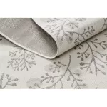 TOP! Kab. Fonott sizal flat szőnyeg 48774/367 Levelek Madarak krém szürke 160x230 cm