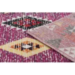 TOP! Kab. Modern szőnyeg MUNDO D7701 gyémánt boho szabadtéri rózsaszín / bézs  140x190 cm