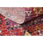TOP! Kab. Modern szőnyeg MUNDO D7701 gyémánt boho szabadtéri rózsaszín / bézs  140x190 cm