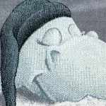 TOP! Ay. Bambi 840 kék 160 x 160 -kör szőnyeg