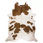 TOP! Kab. Szőnyeg mesterséges bőr G5069-2 fehér barna bőr 180x220 cm