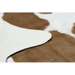TOP! Kab. Szőnyeg mesterséges bőr G5069-2 fehér barna bőr 180x220 cm