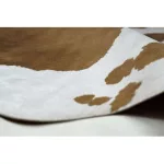 TOP! Kab. Szőnyeg mesterséges bőr G5069-2 fehér barna bőr 180x220 cm