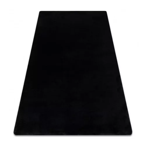 TOP! Kab. Modern, mosható szőnyeg POSH shaggy, plüss, vastag, csúszásgátló, fekete 80x150 cm